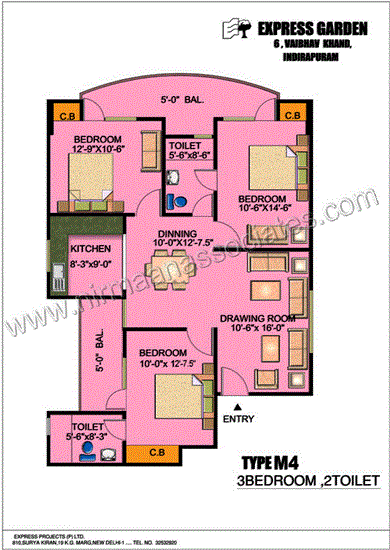 Express Garden |9891114113| 2BHK 3BHK 4BHK Vaibhav Khand, Indirapuram ...