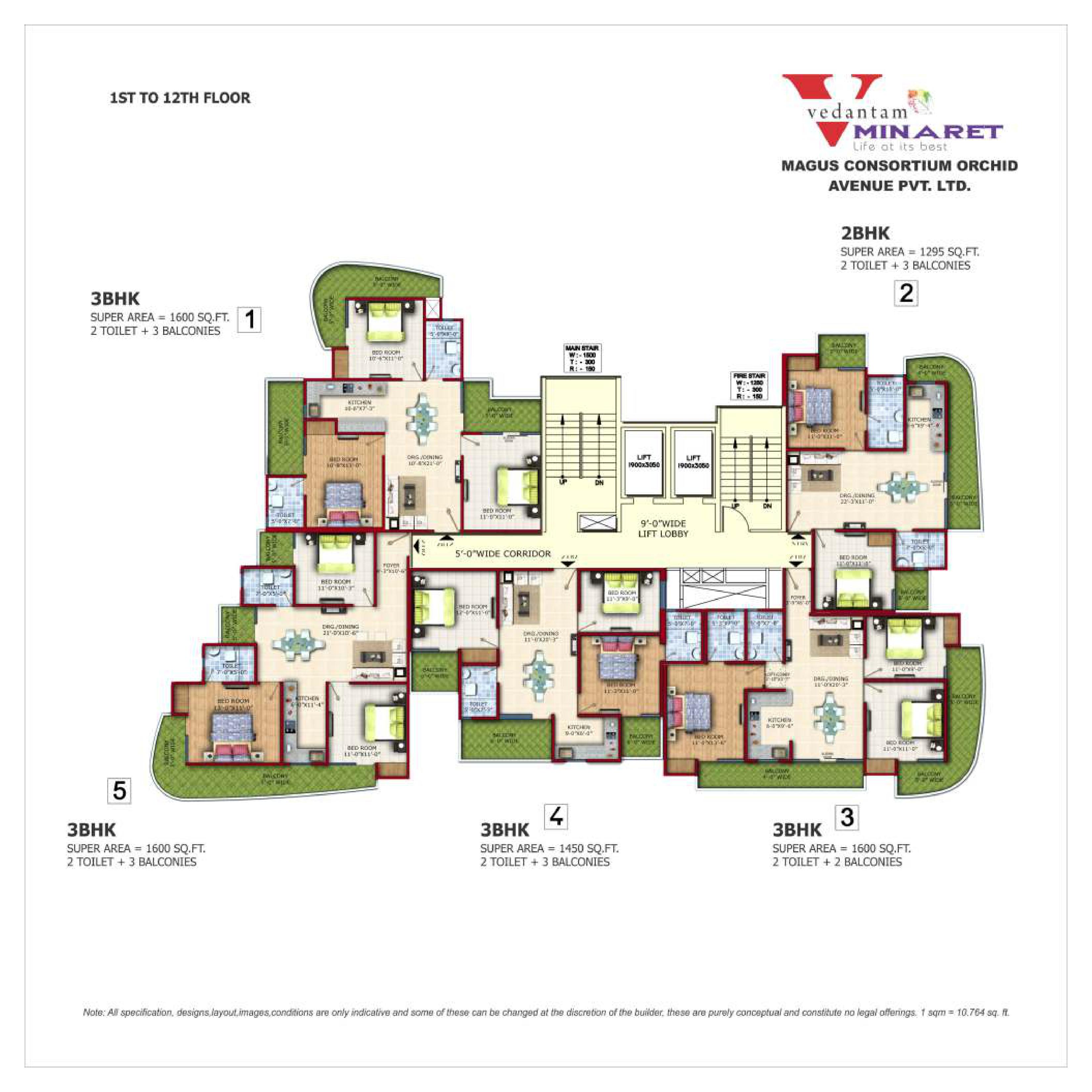 Vedantam Minarate |9891114113| 2BHK 3BHK Abhay Khand 3, Indirapuram ...